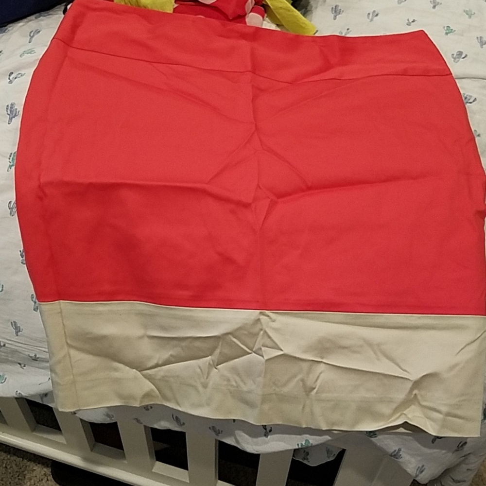 Pink and beige skirt